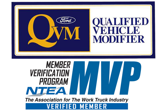 Ford QVM and NTEA MVP Logos