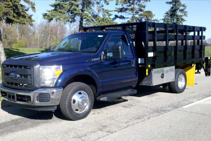 Blue Work Truck with Liftgate
